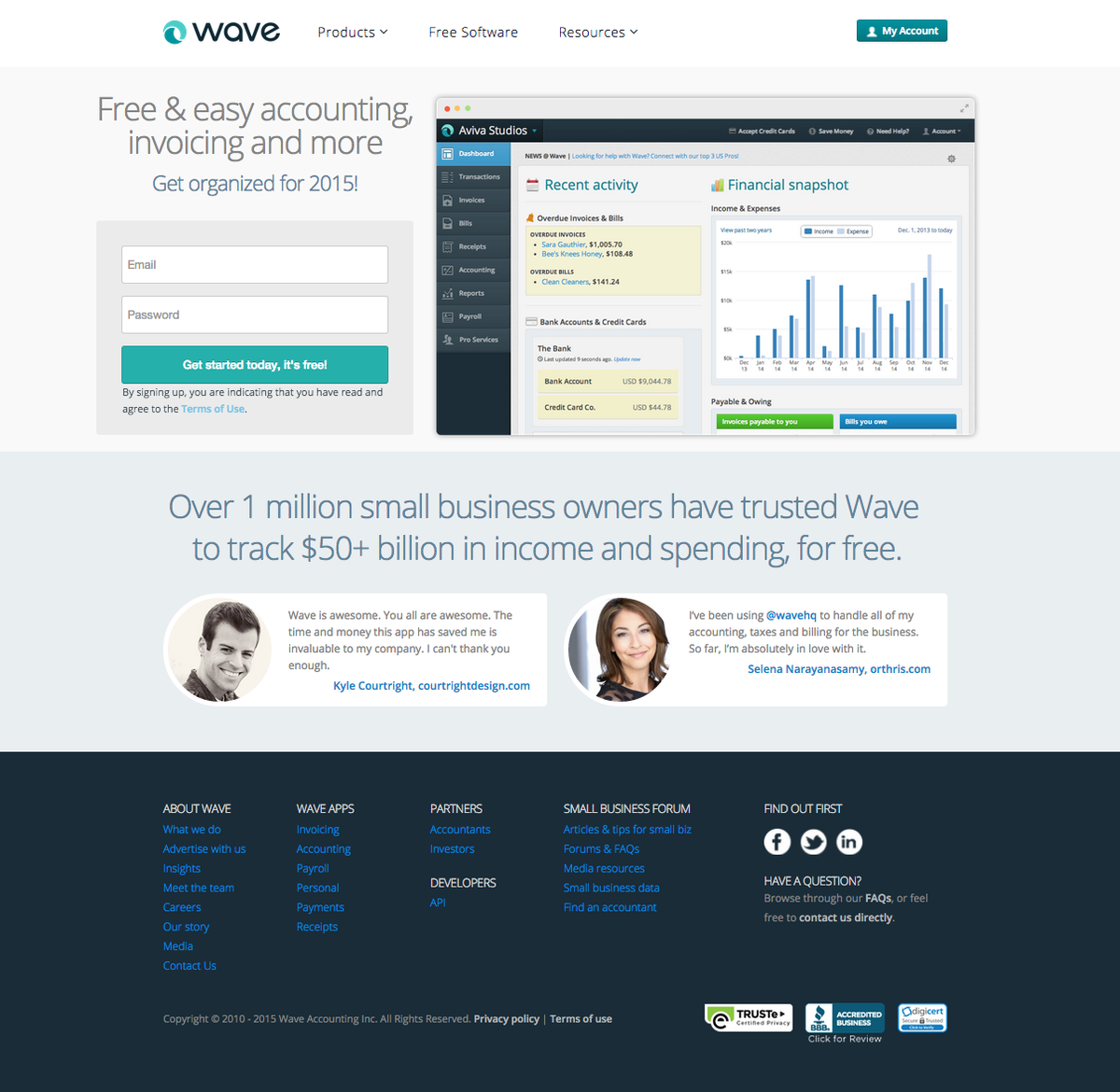 kcourtdesign's tweet photo. Shout out to @WaveAccounting. Put my mug & testimonial on their homepage. http://t.co/cHfydsIIJf #FreeAccounting http://t.co/CpY79f1oCE