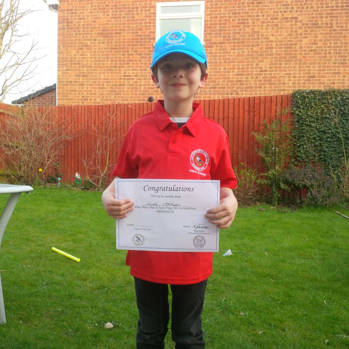 hellr101's tweet photo. Another golfing win for Luke today at flag 50, won a new top to go with the cap he won last week! :) http://t.co/BwbQ4oEN6P