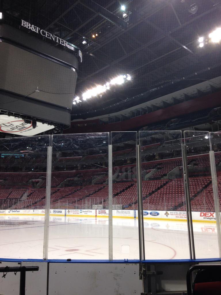NCBABoxing's tweet photo. BB&amp;T center. Will be transformed on Sunday into a Championship Boxing Arena. #ncba2015 http://t.co/qspzDqAu7q