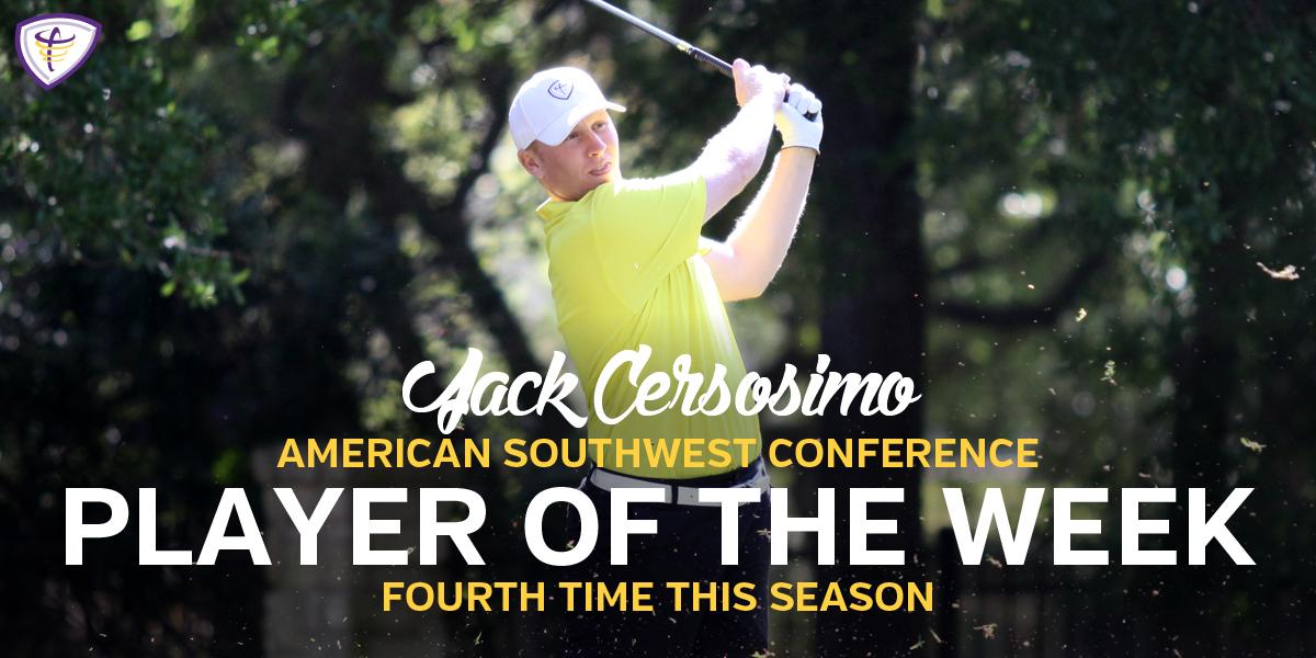 Congrats to Jack Cersosimo, who was named #ASCgolf Player of the Week for the fourth time this season. #CTX #woosh