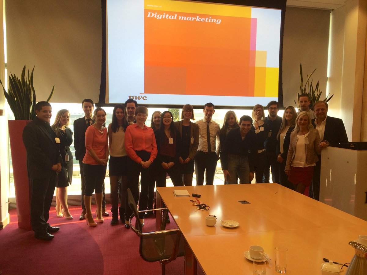 PwCIreland's tweet photo. Great to welcome @HEC_ULg for a great afternoon of #Digital #Marketing #insights and learning! Thanks for visiting :) http://t.co/TTalXpww35
