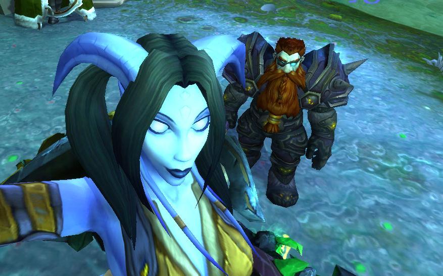 tententacles's tweet photo. Because of #Khadgar & his clumsy magic, I have to run around with stupid #Delvar for the next hour. #Mages #Warcraft http://t.co/N2aNQcUgmS