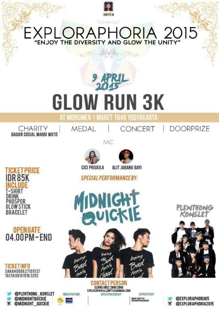 Today happening! @exploraphoria15 present, Glow Run. Don't miss it!