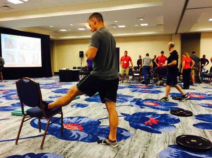 NSCA's tweet photo. .@FitResponder gave a great presentation on simple tools to improve #mobility and reduce pain. #TSAC2015 http://t.co/tZ7UufinBw