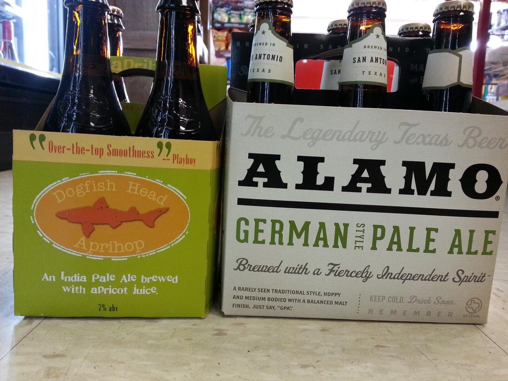 NWFoodMart's tweet photo. Little more @dogfishbeer APRIHOP, @AlamoBeerCo GERMAN STYLE PALE ALE.  @SABeerWeek @SABeerGuide @SAcurrent http://t.co/BHiOkHEsfV