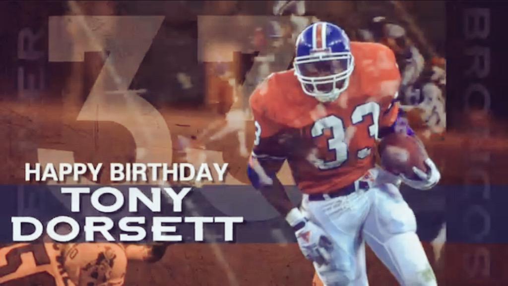 Happy Birthday (April 7 yesterday) TONY DORSETT 

Elways first Hall of Fame running back  