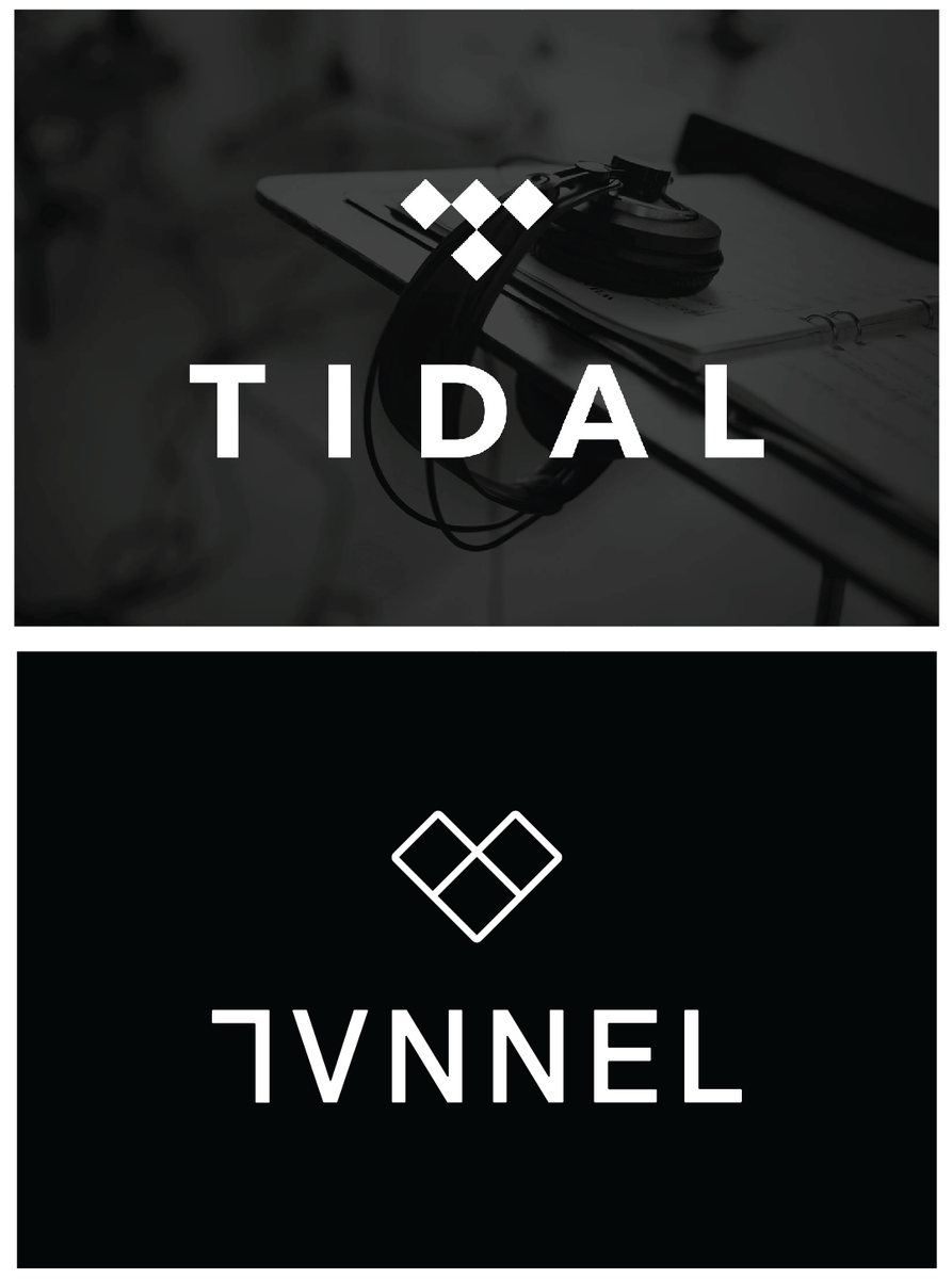 tvnnel's tweet photo. Retweet, Retweet, Retweet... TIDAL drafting on TVNNEL's logo aesthetic... With both in the music streaming space. http://t.co/pxLFSk7Bub