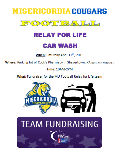 hunter_pates's tweet photo. Come get your car washed this Saturday from 10am-2pm at Cook's Pharmacy in Shavertown!  #RelayForLife #MUFB http://t.co/QCEI4sDpxo
