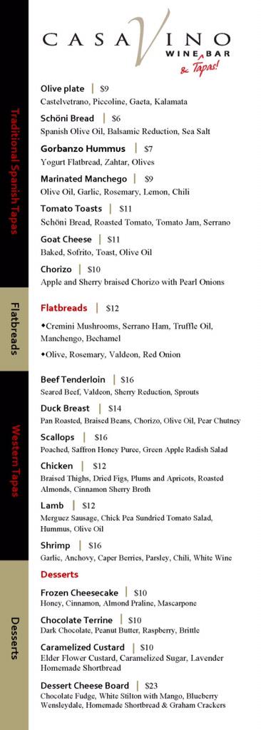 CasaVinoRadium's tweet photo. Here's our new menu! http://t.co/y9WovKypO8