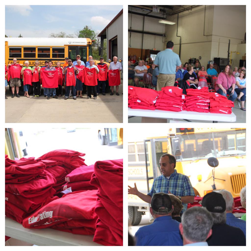 We love our bus drivers! Thanks to the Cabot Panther Foundation for  providing T-shirts for our transportation team!