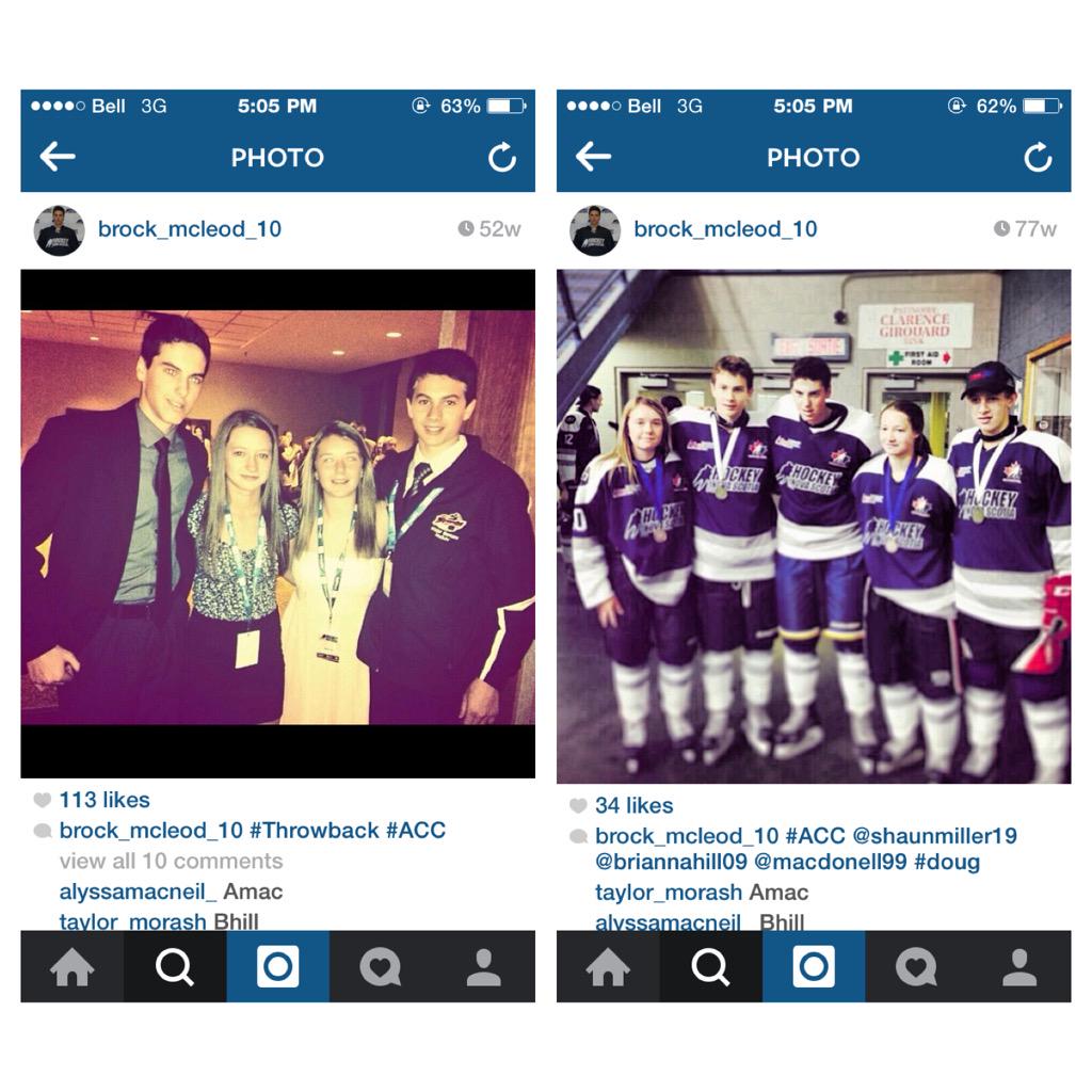 Macdonell99's tweet photo. I can die in peace because I made @brockmcleod2 's Instagram ... Twice #FutureFirstRoundDraftPick #HappyBirthday π»π» http://t.co/sPsdIyeZ9v