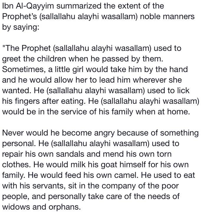 wadhakkir's tweet photo. The Noble Manners of the Prophet ﷺ
#ThisIsMuhammadﷺ
#Reflect
#fixyourcharacter
#SalafGems http://t.co/6WCZpEa87L