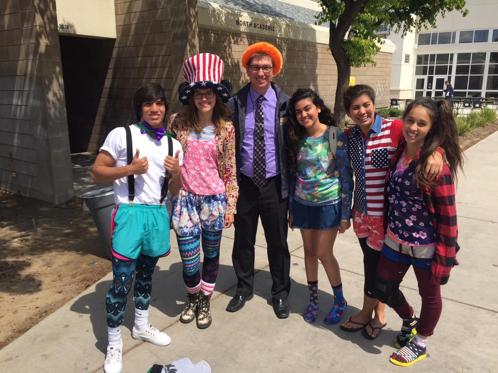 Students on Wacky Wednesday #SpringSpiritWeek #WarriorPride