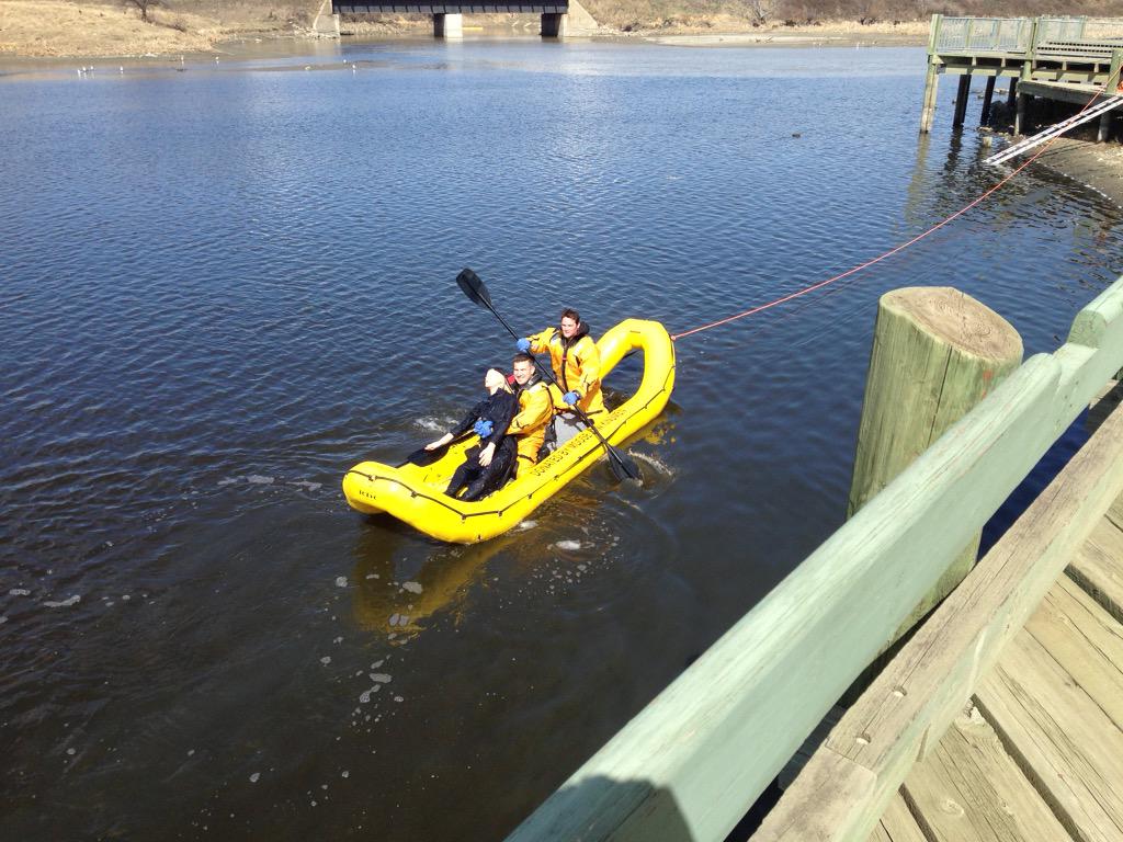 MJFire's tweet photo. #MJFD crews were busy practising water rescue techniques today in #WakamowValley. #CityMJ http://t.co/CGejdhLmdr