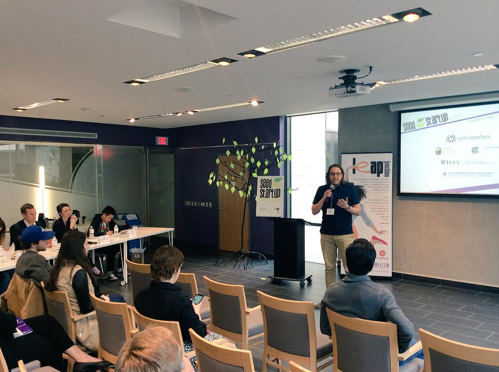unlondon's tweet photo. Good luck to all the entrepreneurs that gave strong #startup pitches @ #SYS2015 today! @westernuPropel @LeapJunction http://t.co/ELzit1FvMV