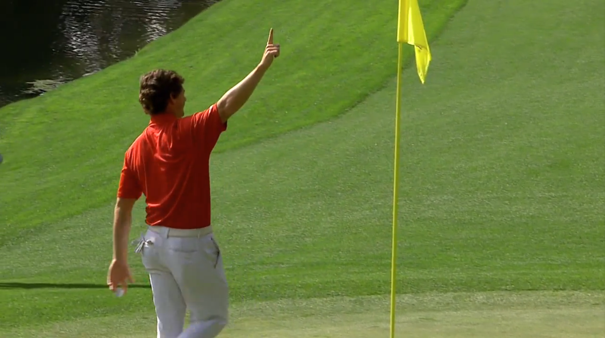 TechAthletics's tweet photo. Go Matias! Matias Dominguez @afidominguez with a hole in one @TheMasters Par 3 Contest!! #Masters #Ace #WreckEm http://t.co/9UUs2im6Ud