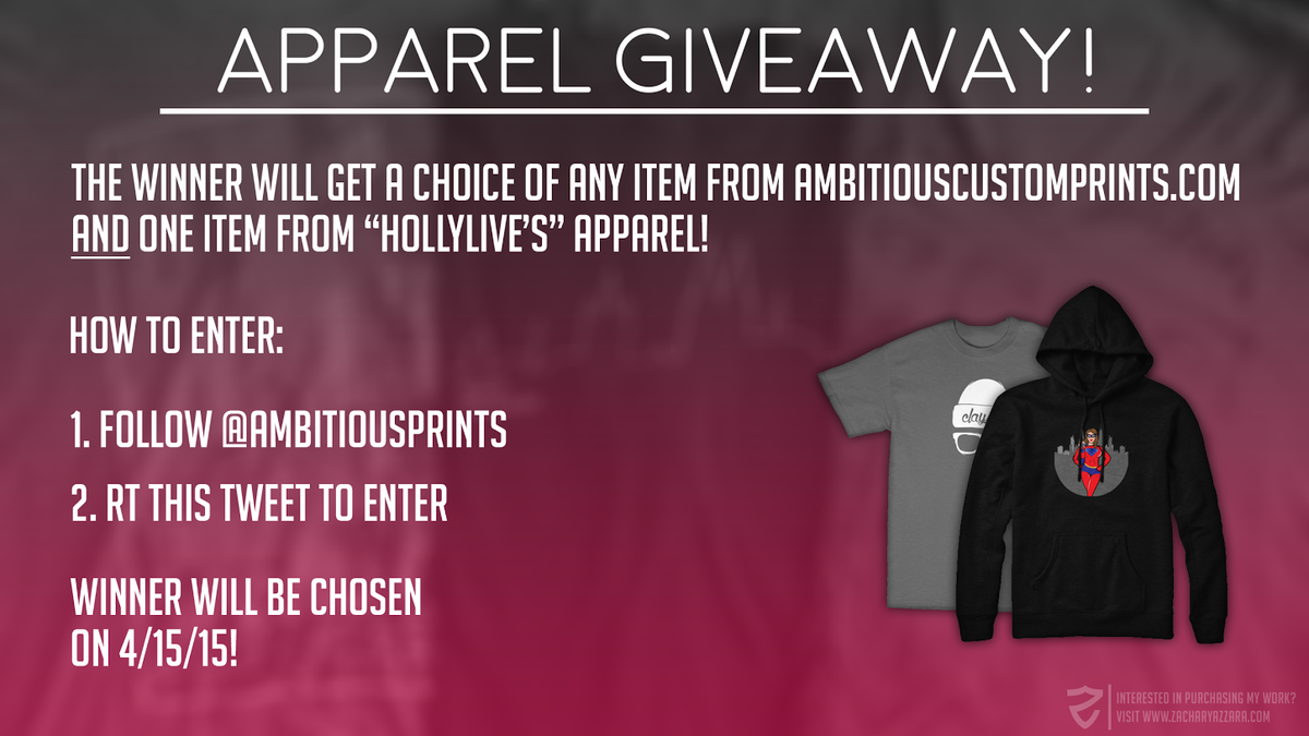 HollyyLive's tweet photo. GIVEAWAY- Check below for details! Must be following myself and @AmbitiousPrints to win! Winner will be chose 4/15! http://t.co/RdHVbVL8WV