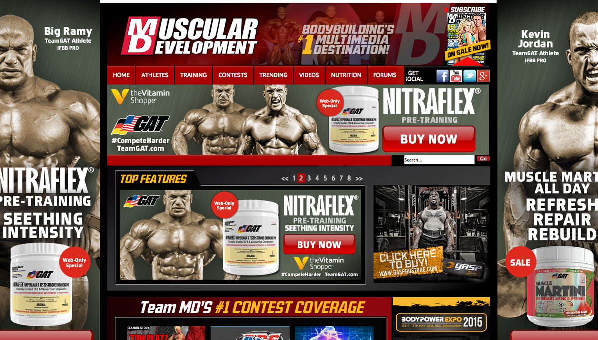 #TeamGAT has taken over <a href="/MuscularDevelop/">Muscular Development</a> this week! Check it out-> musculardevelopment.com #WorkoutWednesday