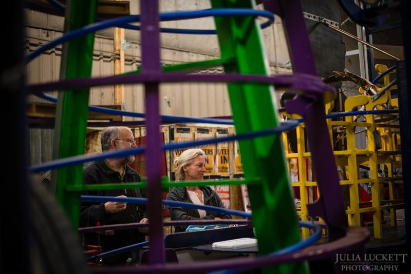 Julia_Luckett's tweet photo. Backstage look at #JerryGreenfield making some renovations to the #Stampmobile! @StampStampede #MoneyinPolitics http://t.co/MOtN4ngo47