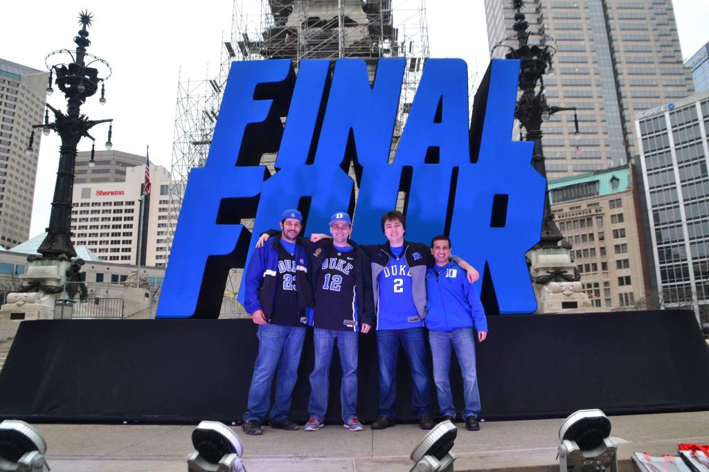 IUraizee3MD's tweet photo. Reunited with my Blackwell hallmates for the National Championship! @DukeAlumni @DukeU @dukeblueplanet #DroveFor5 http://t.co/Y65gaVuNfU