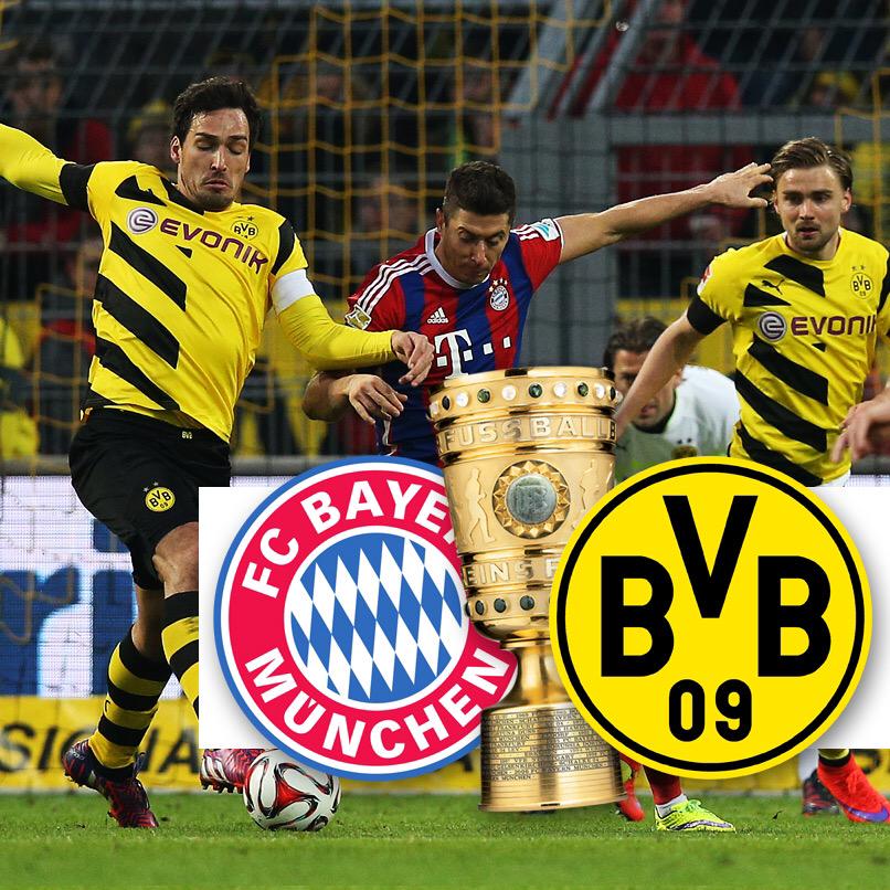 BVB's tweet photo. Borussia Dortmund will face @FCBayernEN in the @DFB_Pokal semi final, to be played 28/29 April. #dfbpokal http://t.co/6VDC9GIfa5