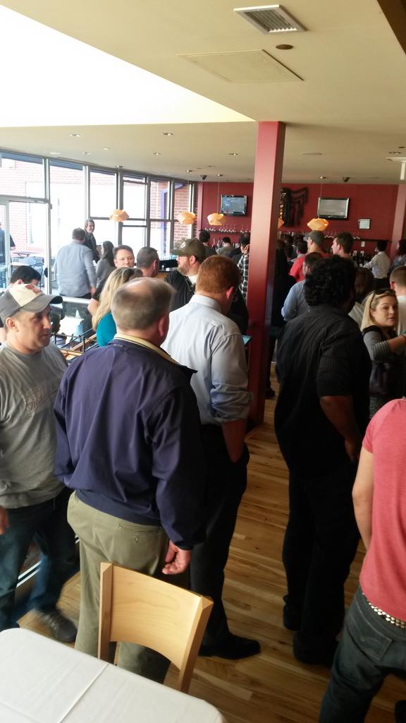 JenLovesBeer's tweet photo. And the line begins @MediciNormal for @foundersbrewing KBS and CBS! @CraftBeerKozi @JoshShockey @MPS_beer http://t.co/PLmPFbO0u8