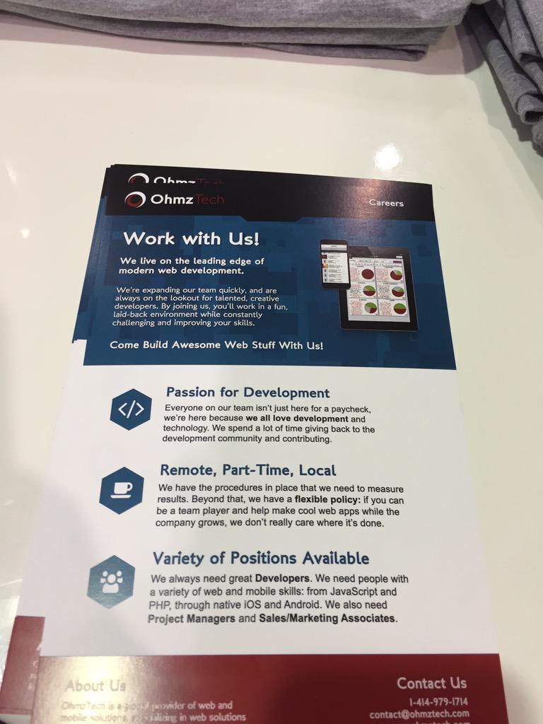 swambala's tweet image. Fun @OhmzTech booth ... Thanks for sponsoring #SenchaCon