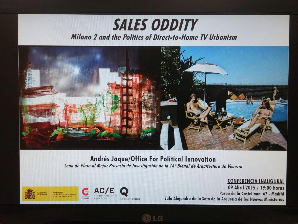 Sales Oddity <a href="/monditalia/">Monditalia </a> hoy inauguración en Nuevos Ministerios!!! 7 pm <a href="/fomentogob/">Ministerio de Fomento</a>