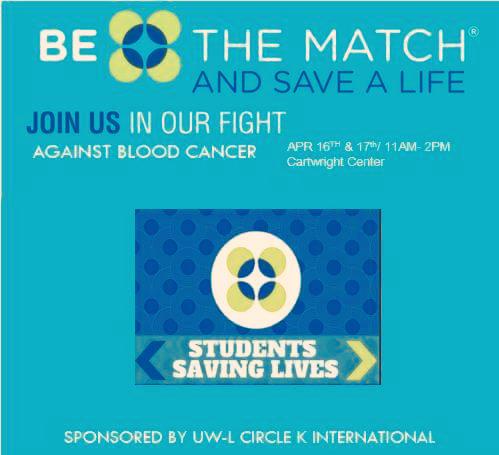 UWLCircleK's tweet photo. CKI is spnsoring an event for the bone marrow registry next week! http://t.co/FVzwfnP4Km