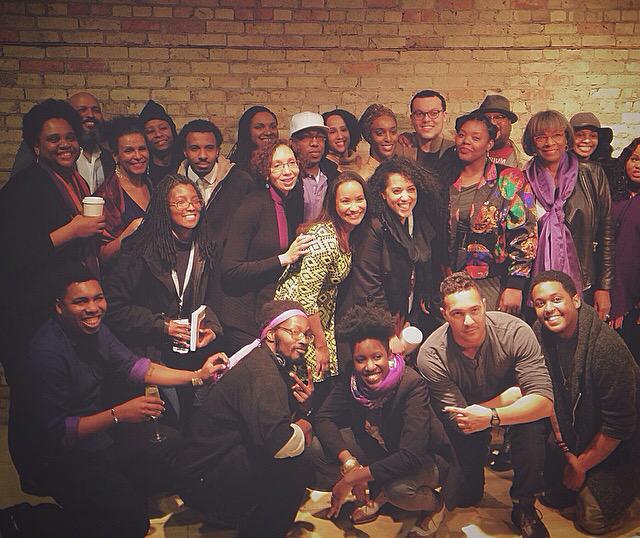 These guys are SO fun &amp; talented! Honored to kickoff #AWP15 with @CaveCanemPoets, voices of African-American poetry: