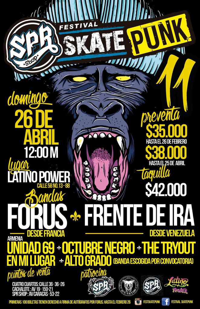 Unidad69's tweet photo. 26 de abril en Bogotá #FestivalSkatePunk http://t.co/HUDEuQRIoa