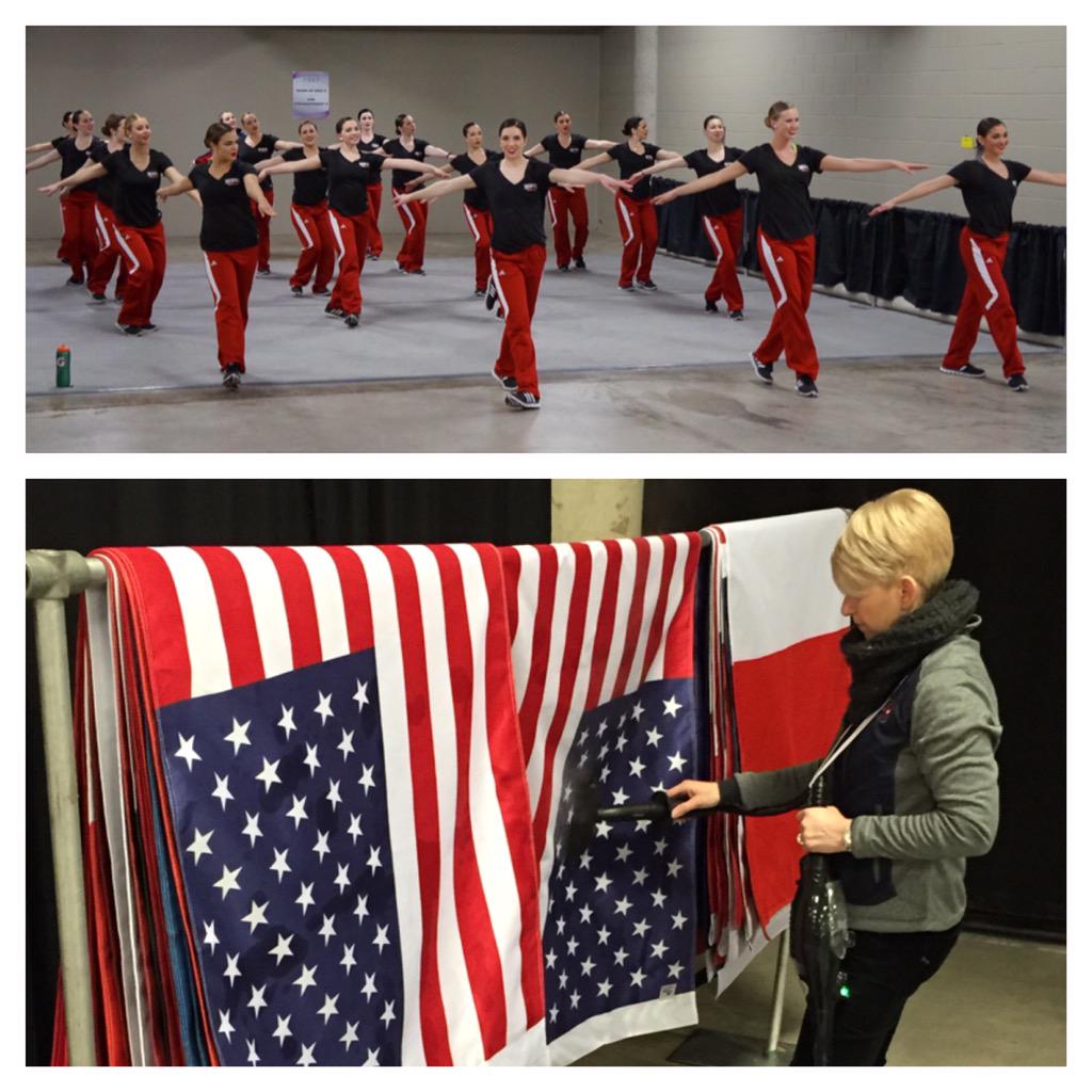 SkateCanada's tweet photo. Welcome to our neighbours to the south! As you can see, we're taking great care of your flag 😊 🇺🇸 #USA http://t.co/YG48k1eubB