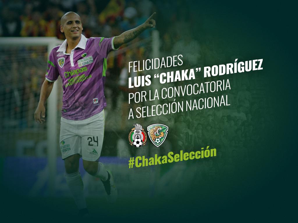 Chiapas_FC's tweet photo. Felicitamos a nuestro jugador @RodriguezChaka por la convocatoria a @miseleccionmx #ChakaSelección http://t.co/uohJTBj0hj