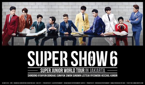 dwutam's tweet photo. "@koreanindo: "Super Show 6 in Jakarta" || 3rd of May, 2015 ||  @synergism_Ent http://t.co/1IjrIYzanS" @_puttrii @GheaGustifiani