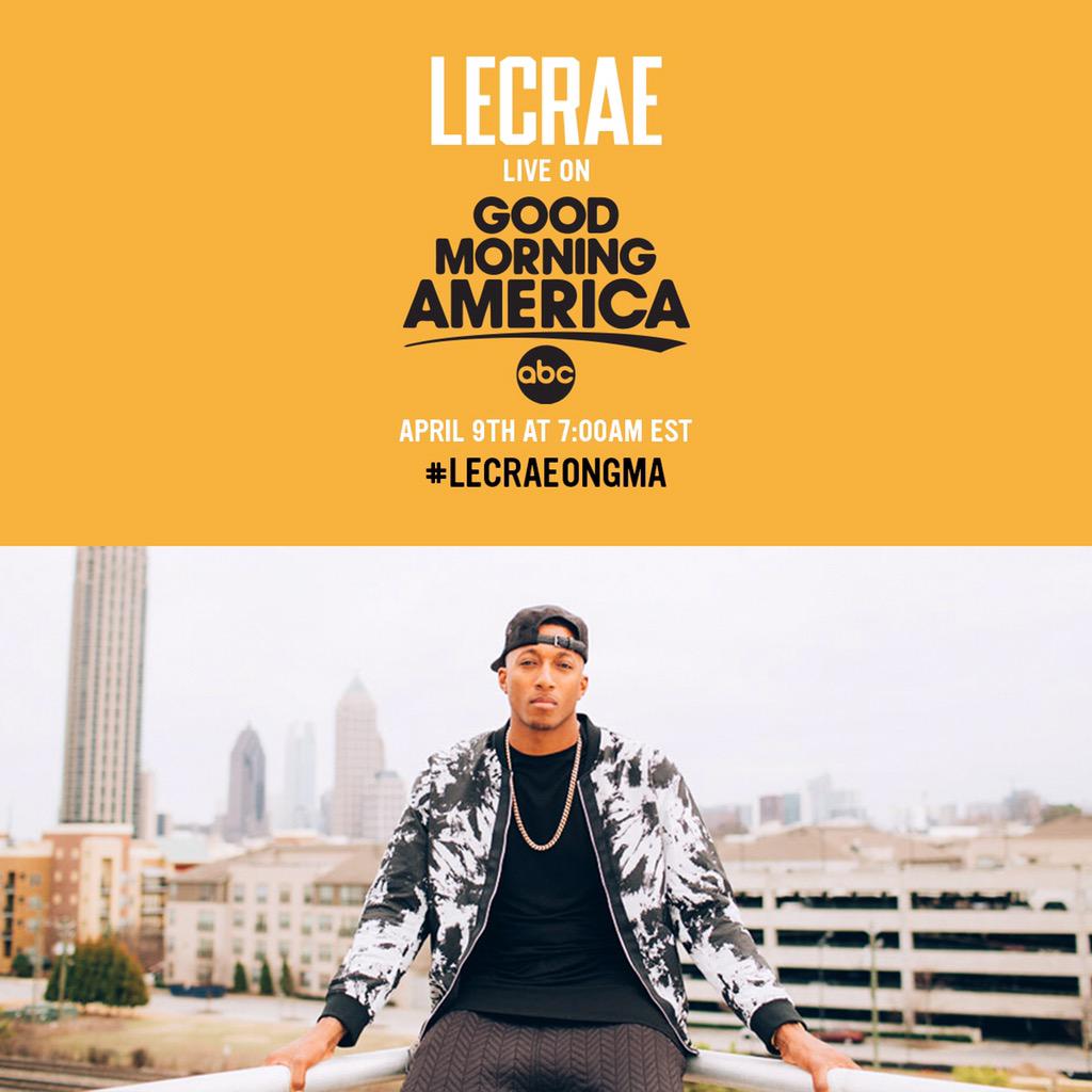 reachrecords's tweet photo. Tune in tomorrow morning! #LecraeOnGMA http://t.co/LfX0wBwgnY