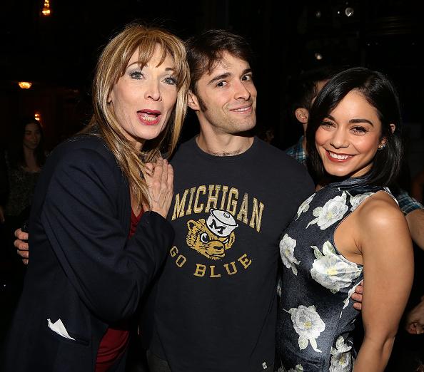 .@VanessaHudgens @NapOnACott and @deehoty during the Broadway Opening Night Gypsy Robe Ceremony - April 8 |