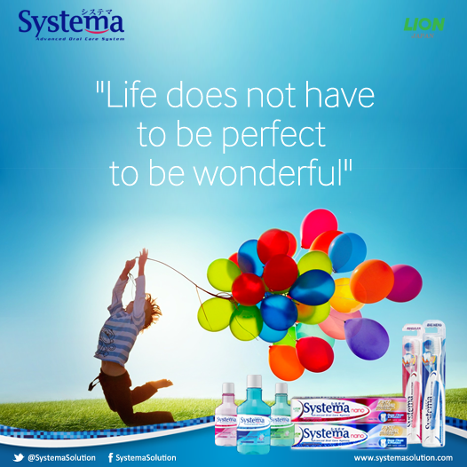 SystemaOralCare's tweet photo. Tidak harus sempurna untuk menjadi bahagia dan belum tentu bahagia jika memiliki kesempurnaa. Setuju? =) http://t.co/XCvHzhrDdp