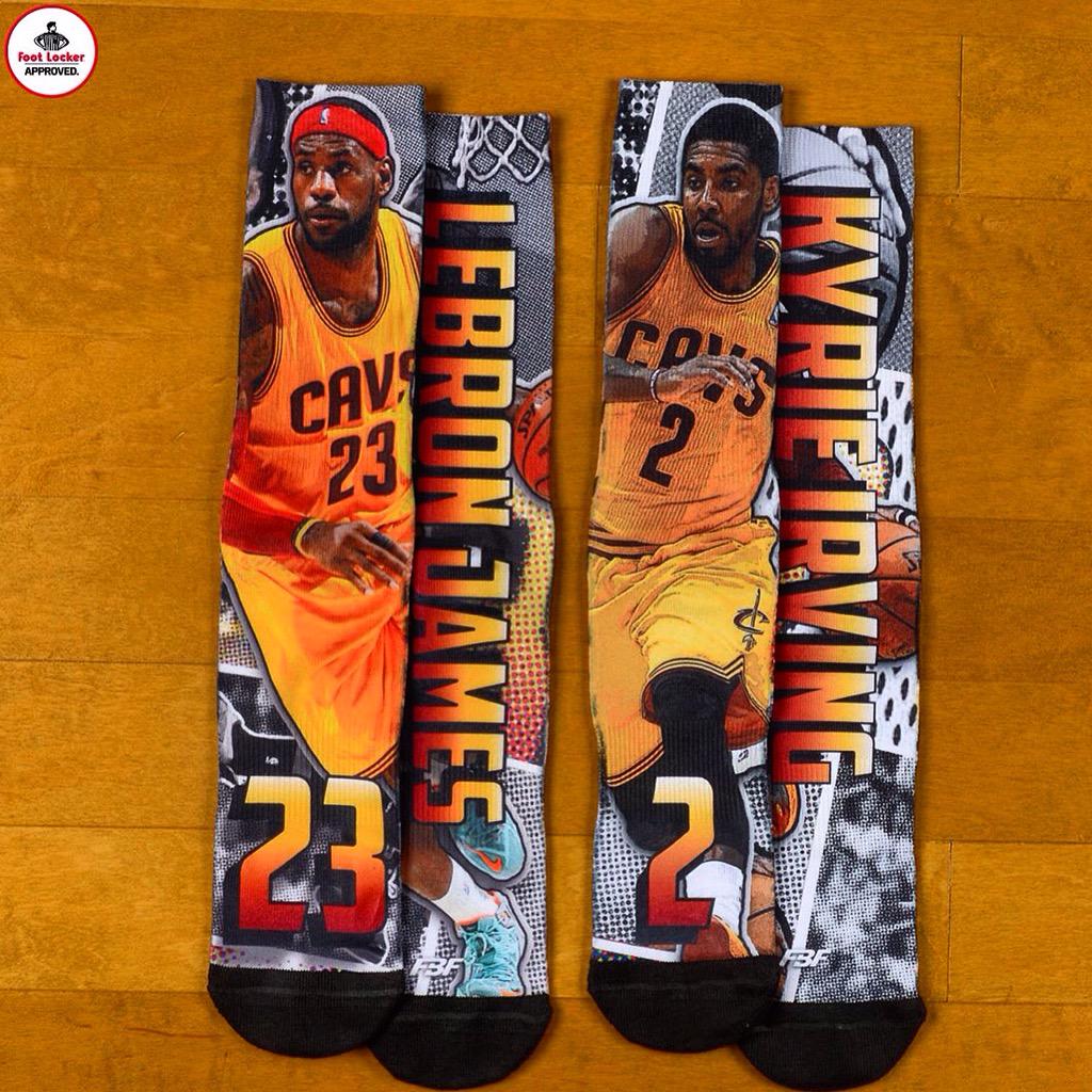 ForBareFeet's tweet photo. Exclusive #NBA #sublimationsocks at #footlocker! 👍 @footlocker! #fbfsocks #nbasocks #lebron #kyrie #cavs #cleveland http://t.co/SH3Q2jq6CX