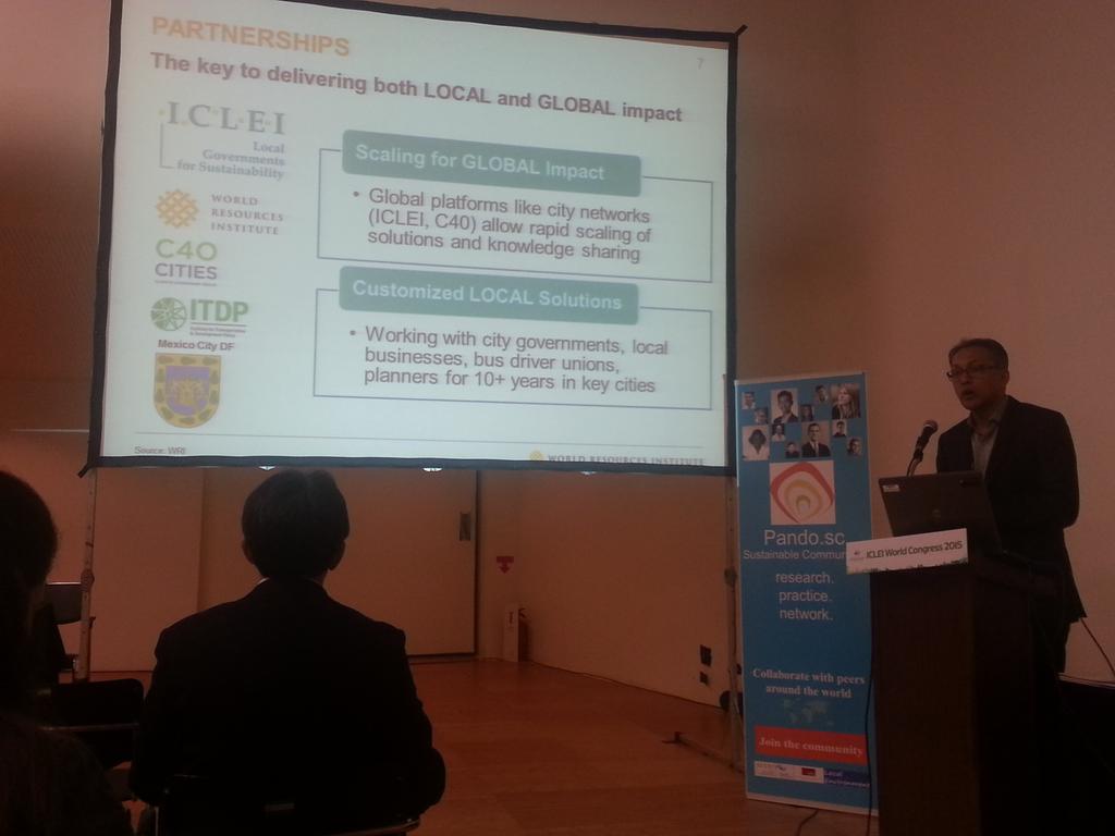 Ani Dasgupta @WorldResources keynote: need for global & local partnerships for #citysolutions @ICLEI @EMBARQNetwork