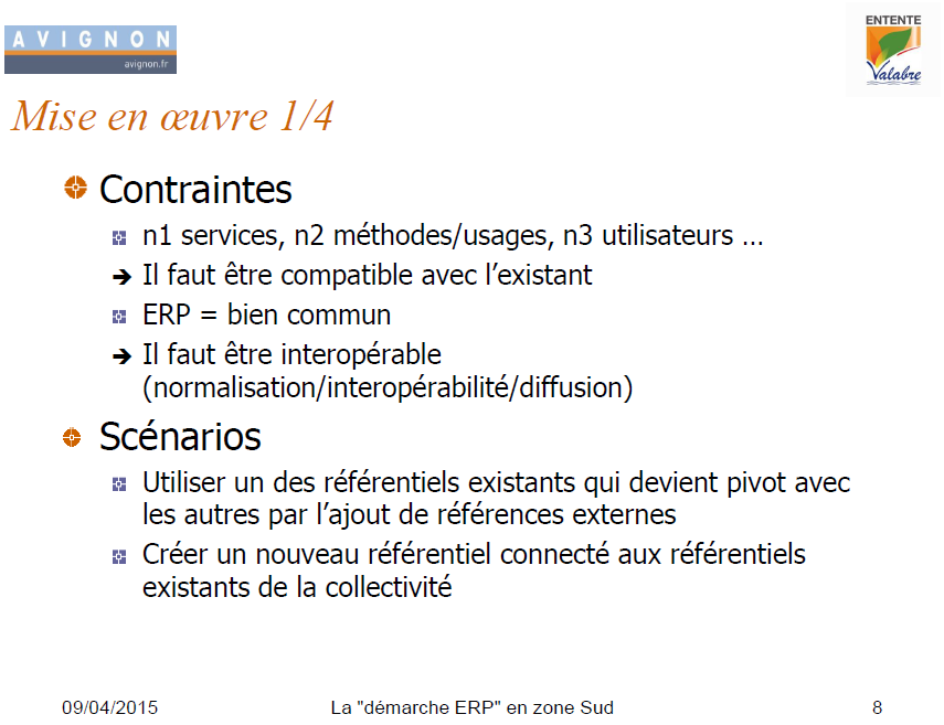 EntenteValabre's tweet photo. François Ganz de @VilleAvignon présente la démarche et la réflexion concernant les référentiels des #dataERP http://t.co/njTfb4Wdlj