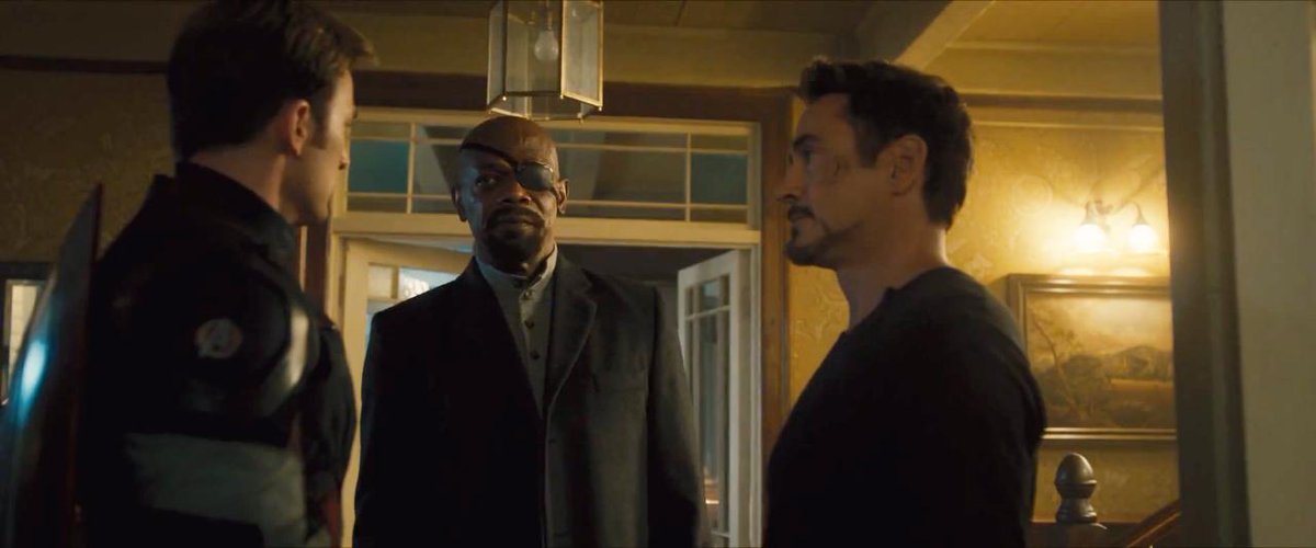 _Anthony__Stark's tweet photo. Steve, Fury and Me http://t.co/vb1zkPWvlZ