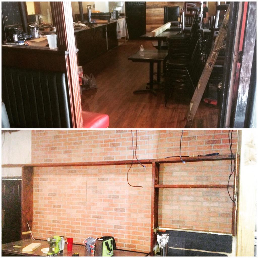 The floors are in &amp; the back bar is coming together @thelocalcharlotte #toolsofthetrade #dowork #professionalgrade