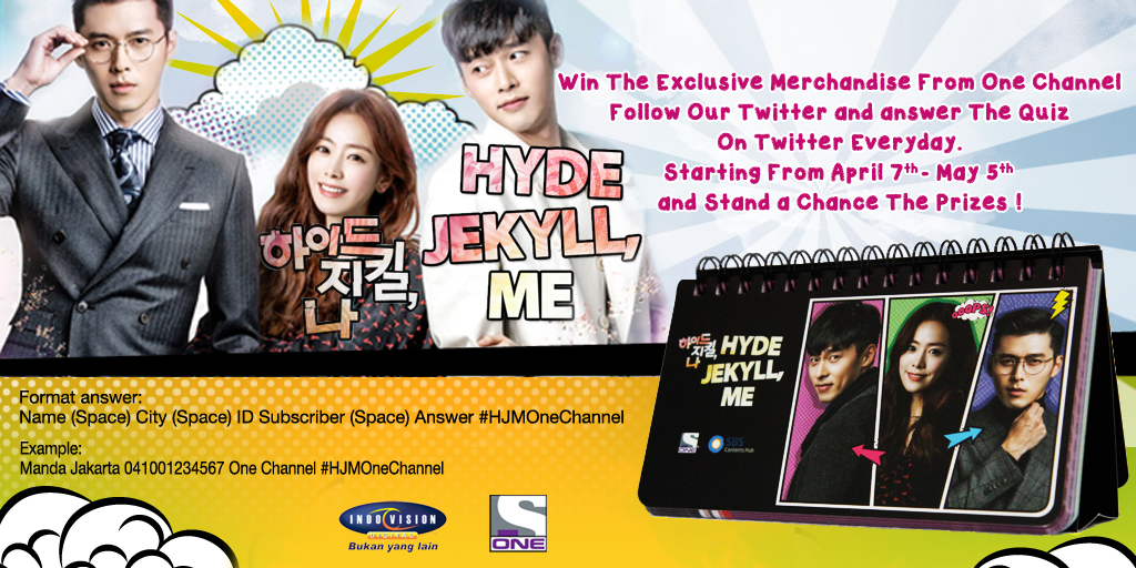 MNCVisionID's tweet photo. Pertanyaan kuis #HJMOneChannel hari ini: Setiap hari apakah Hyde Jekyll, Me! ditayangkan di @ONETVASIA ? http://t.co/7PeO3Rs1jD