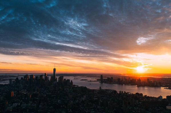 _Paisajes_'s tweet photo. Atardecer en New York http://t.co/VJre8fRato