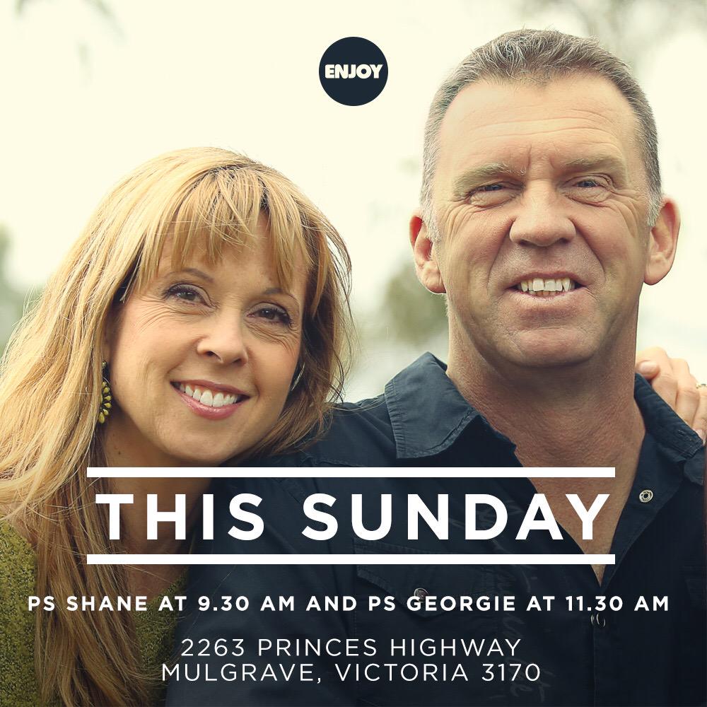 Pastors @ShaneABaxter &amp; <a href="/GeorgieBaxter/">Georgie Baxter</a> at Enjoy East Campus this  Sunday 12th April! Bring ur friends!