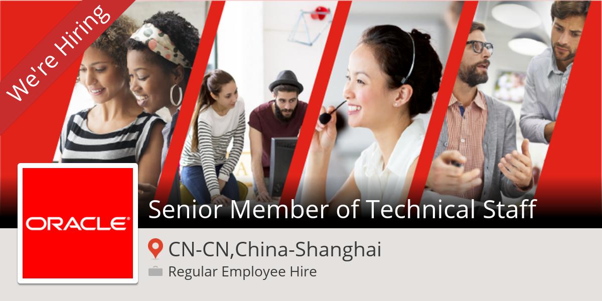 OracleKR's tweet photo. #Oracle is looking for a Senior #Member of #Technical Staff, apply now! (#Shanghai) #job http://t.co/YU8Xrkgv7E http://t.co/QC5iRDzLcv