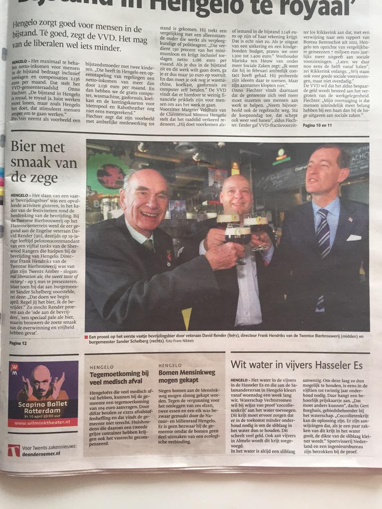 twentebier's tweet photo. Twents Amber "real Lebaration Ale, The sweet taste of victory"#bier #beer
Proef 70 jaar vrijheid ! http://t.co/34yTfZa9tf