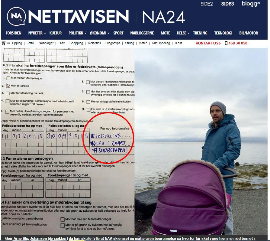 Sunniva Ørstavik (@sorstavik) on Twitter photo Hvorfor i all verden må pappa begrunne hvorfor han skal ha permisjon, <a href="/SolveigHorne/">Solveig Horne</a>? Er fellesuker mammauker? Hvorfor i all verden må pappa begrunne hvorfor han skal ha permisjon, <a href="/SolveigHorne/">Solveig Horne</a>? Er fellesuker mammauker?