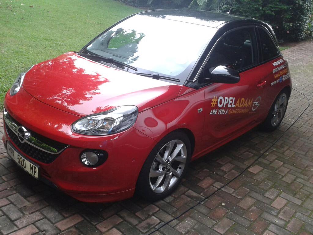 wernerkok1's tweet photo. Big thanks to @Opel_SA for the #OpelAdam this week! What a great car #GameChanger #GreatCar http://t.co/GtJZIZOT17