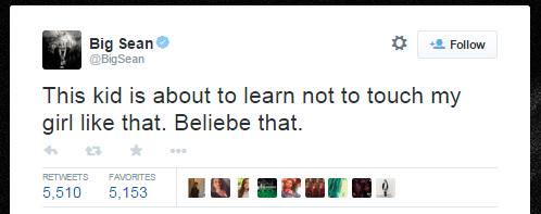 ThomasBlackGG's tweet photo. Big Sean tweet before it got deleted... Justin and Ariana http://t.co/wAKBM0IcFo